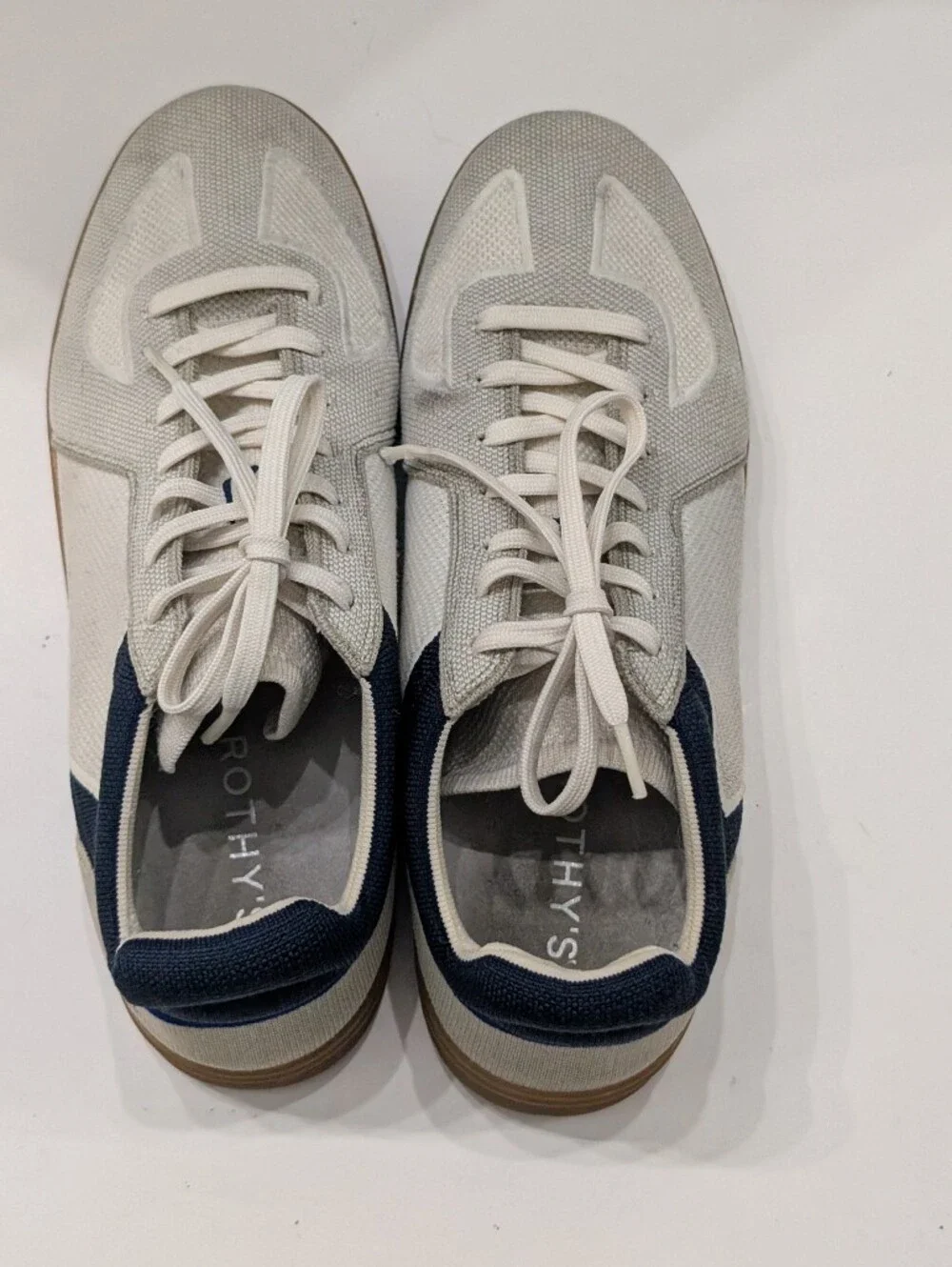 Rothy's Men's 11 RS01 Sneakers Hudson Navy White Gray Shoes
